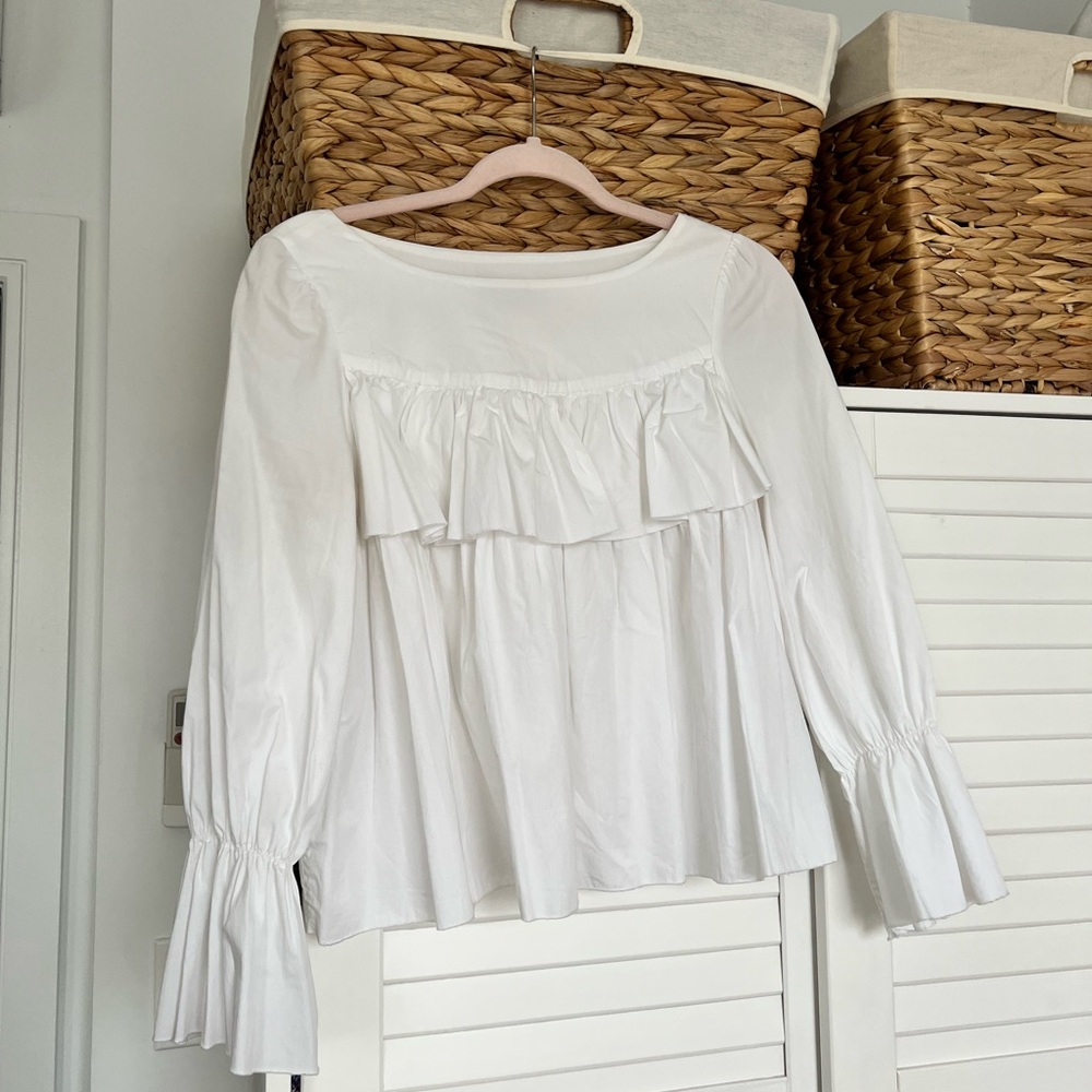 White Ruffle Blouse - Picture 2 of 2